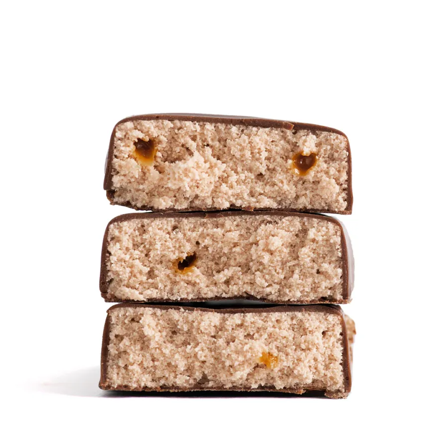 Chocolate Toffee: cross-section, the inside up close