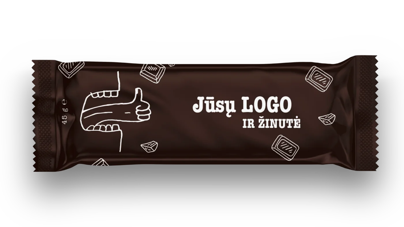 Cheatless bar mockup with the text "Your logo and message"